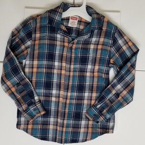 Wrangler Blue Plaid Kids Size Large 10/12
